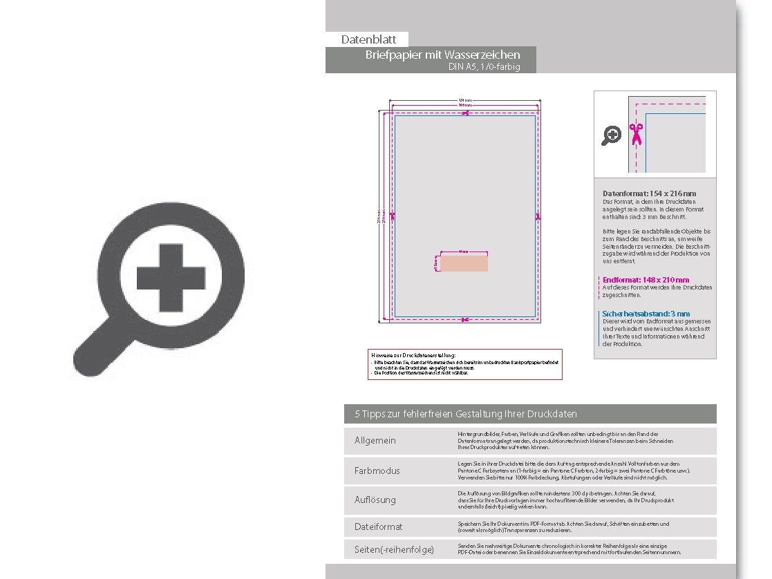 Product Bild briefpapier_din_a5__1_0_farbig__(vorderseite__graustufen___r__ckseite__unbedruckt)__bankpostpapier_mit_wasserzeichen